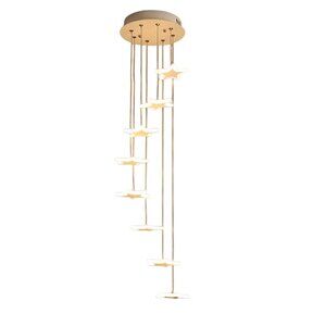 Valbonne | Stairway Star-Shaped Spiral Pendant Chandelier with 8 Lights
